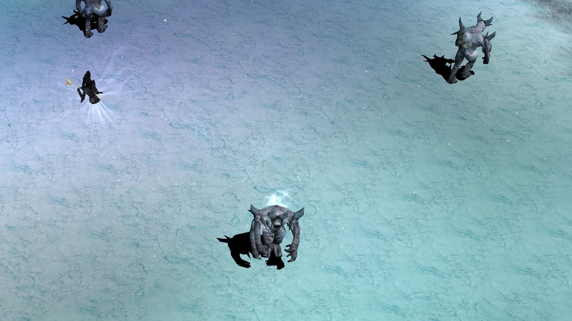 Characters spread across the Devias snowfield.
